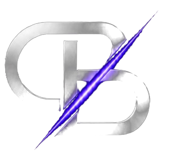 Logo metálico CB da Carlos Becker Eventos